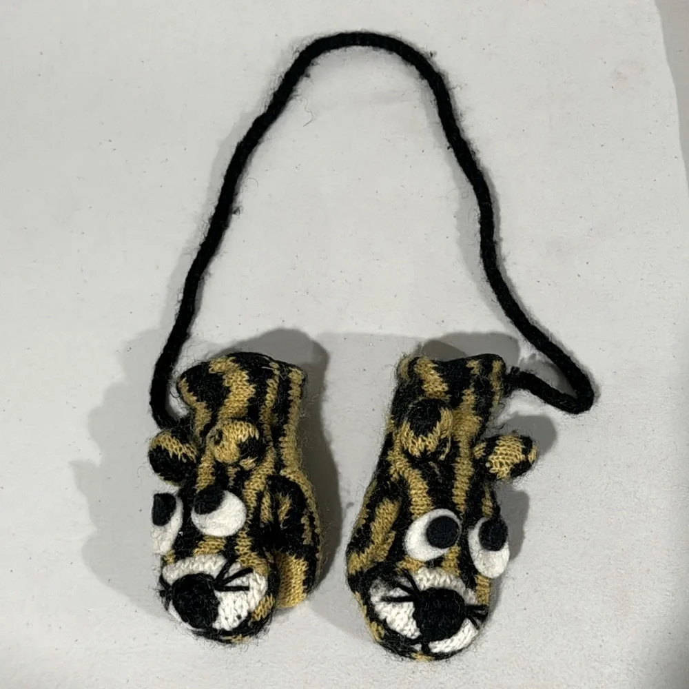San Diego Hat Company Baby Fleece Lined Wool Tiger Mittens
